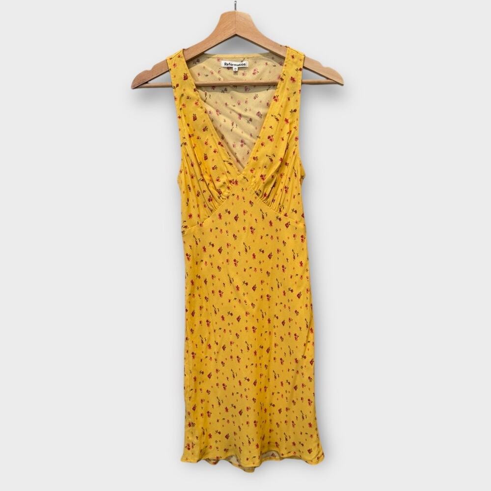 NEW Reformation Calix Floral Print Minidress Size XS